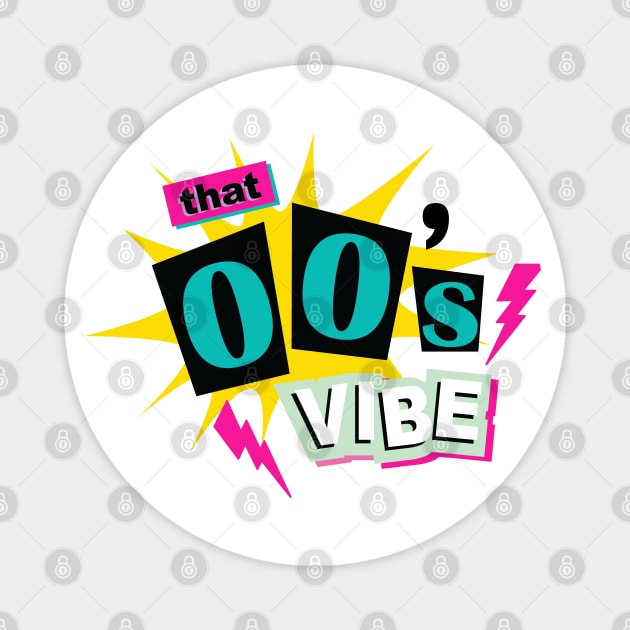 Y2K 2000 vibe 90s aesthetic Magnet by PG Illustration
